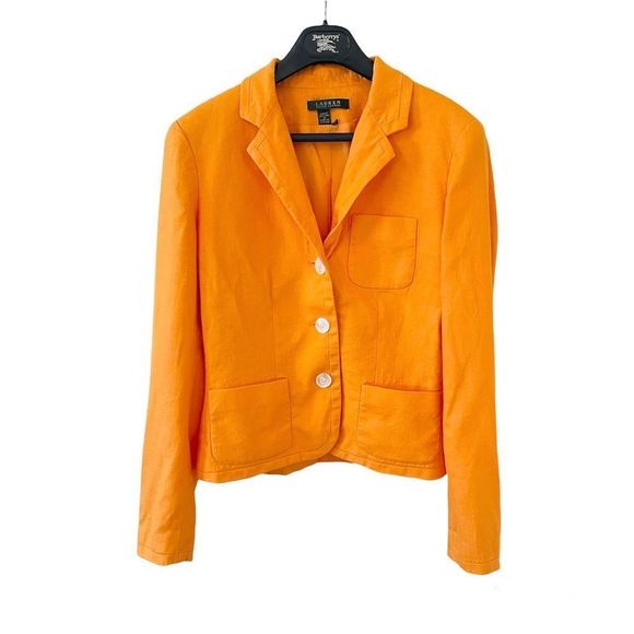 Lauren Ralph Lauren Jackets & Blazers - Lauren Ralph Lauren Linen Blazer Orange 4